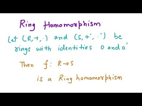 how to prove ring homomorphism