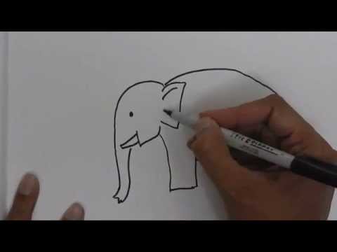 how to draw elephant