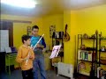 Miguel en clase de flauta travesera