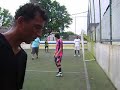 Tiago e amigo do futebol society