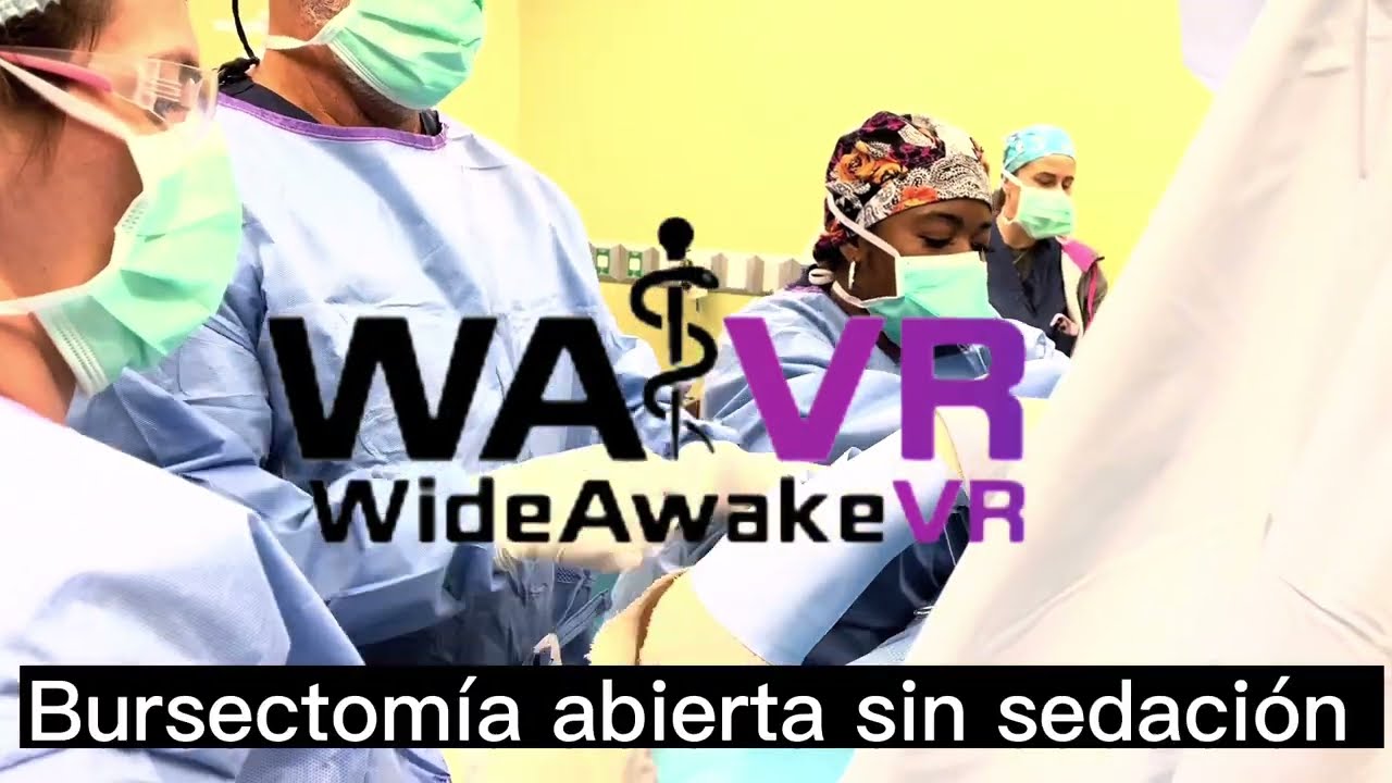 Dr.Badia realiza una bursectomia abierta con anestesia local y realidad virtual! (No sedación)