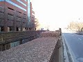 this is a film of the mbta subway train entering a tunnel on the red line after crossing the longfellow bridge from boston into cambridge, massachusetts, ma on the way to the kendall mit station stop from charles river mgh.
