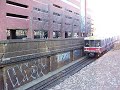 this is a film of the mbta subway train entering a tunnel on the red line after crossing the longfellow bridge from boston into cambridge, massachusetts, ma on the way to the kendall mit station stop from charles river mgh.