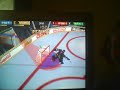 the vancouver canucks score in their own goal off of the opposite wall.
