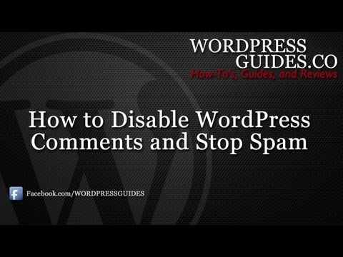 how to disable comments on wordpress