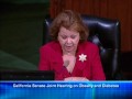 Senator Alquist at a hearing on obesity and sugar-sweetened beverages