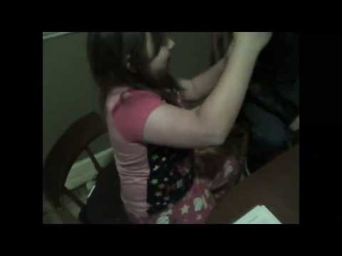 preteen girl showing her breasts