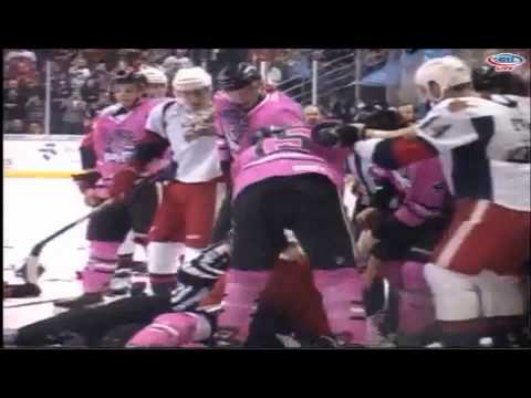 Grand Rapids - Bench clearing brawl between the Grand Rapid Griffins and Rockford IceHogs on January 19th, 2013.