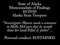 Troopergate - Palin: Guilty for omission Troopergate - Palin: Guilty for omission