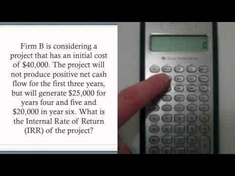 how to calculate irr