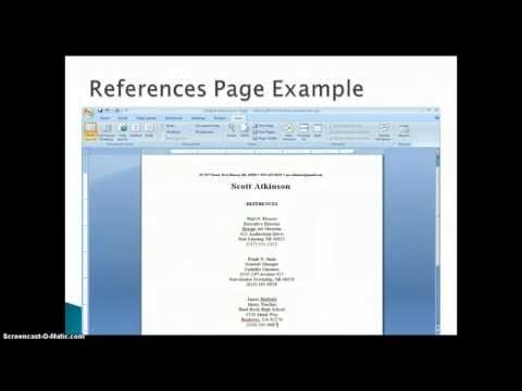 how to write references