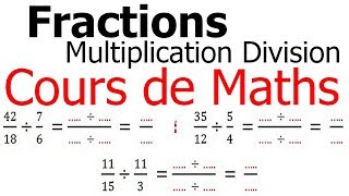 Maths 6ème - Fractions multiplication et division Exercice 5