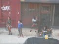 believe it or not, theyre dudes. transvestite prostitutes on the corner of w10th and weehawken if anyone needs a jolly. i captured this footage from my bedroom window.