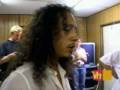 Kirk Hammett teaches a fan to paly the guitar