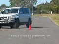 Whiteline swaybar slalom test using 4x4
