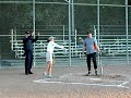 HCD softball team at bat
