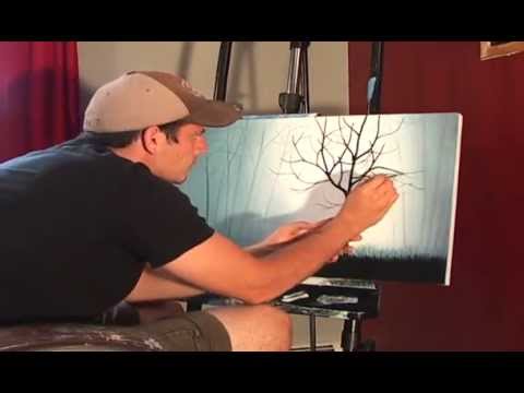 Tim Gagnon time lapse paintnig.  18 X 36 Deep Woods Series on Canvas.  www.timgagnon.com