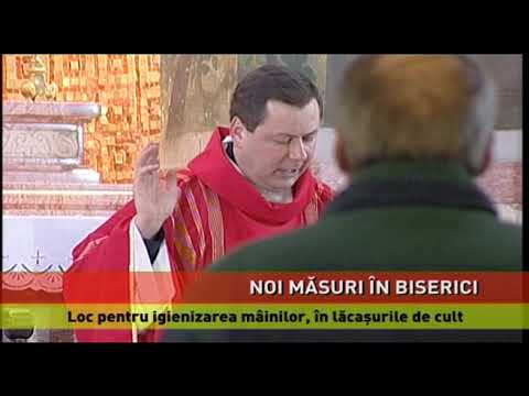 Loc pentru igienizarea mâinilor, în lăcaşurile de cult