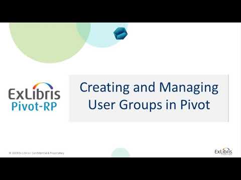 Creating & Managing User Groups