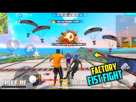 FREE FIRE FACTORY ROOF FIST FIGHT - FF KING OF FACTORY CLASH SQUAD FUNNY GAMEPLAY_