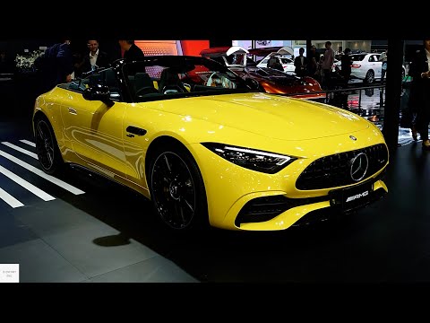 2024 Mercedes AMG SL 43 Roadster R232 / In-Depth Walkaround Exterior & Interior