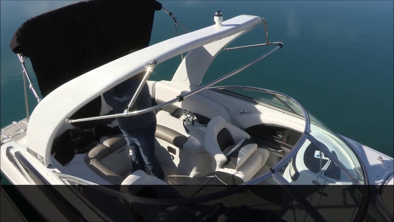 Crownline "How-To" Bimini Top With Arch Canvas instructional video