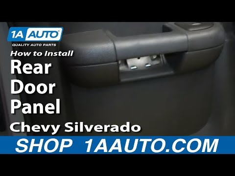 How To Install Rmove Rear Door Panel 2007-13 Chevy Silverado Extended Cab