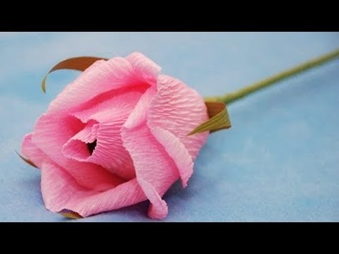 Роза с конфетой из гофрированной бумаги Роза с конфетой из гофрированной бумаги
