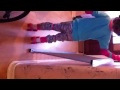 girl falls on new skates
