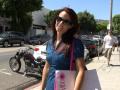 Playboy Magazines Miss May AJ Alexander is enjoying California.