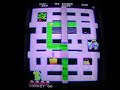 cruch roller, old school video arcade game. similar to pac-man, but instead of eating the dots and they disappear, you paint all the areas in the maze to complete the board.