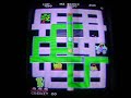 cruch roller, old school video arcade game. similar to pac-man, but instead of eating the dots and they disappear, you paint all the areas in the maze to complete the board.