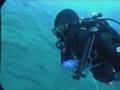 Diving in a small lake with amazing visibility
