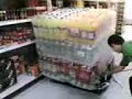 how not to work a pallette of drinks in a supermarket how not to work a pallette of drinks in a supermarket