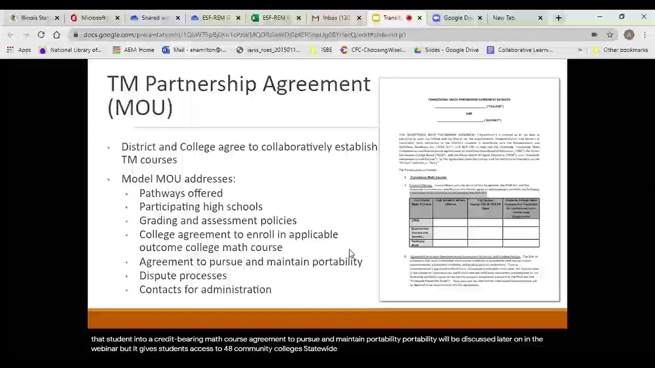 Local TM Partnerships, MOUs, and Local Advisory Panels