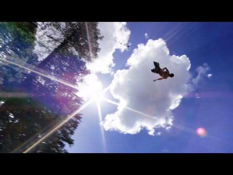 50 Foot Rope Swing Into Lake! In 4K