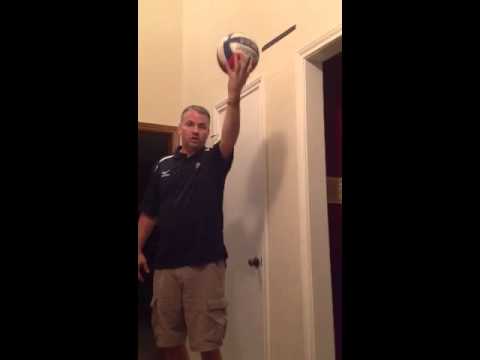how to practice overhand volleyball serve at home