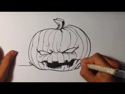 Drawing a Halloween Jack-o-Lantern – Easy Pictures to Draw