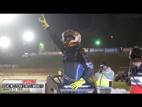 Highlights: USAC Western Midgets at Placerville Speedway - March 23, 2016