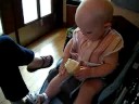 Caroline loves her ice cream!