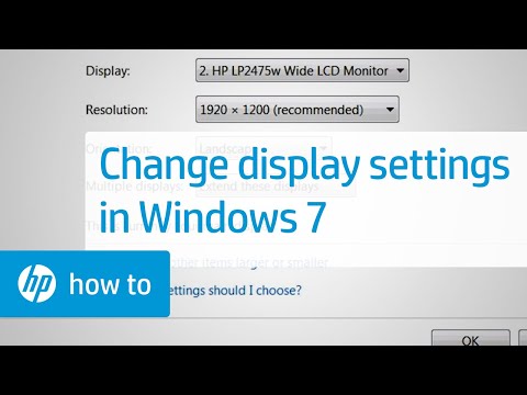 how to adjust hp monitor resolution