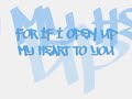 If I Open Up My Heart to You [w/ Lyrics]