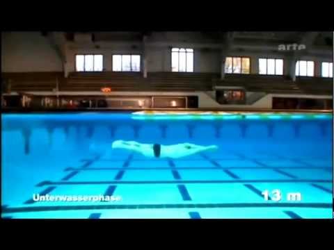 Michael Phelps qui nage le CRAWL NAGE LIBRE DOS PAPILLON filmé en images rapides 1000 fps