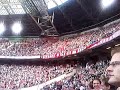 Ajax-vitesse 3-0 heen en weer zingen+ doelpunt.