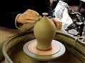 Making a clay Pottery Ceramic Salt Jar / Salt Pig on a potters wheel throwing demo. www.ingletonpottery.co.uk
