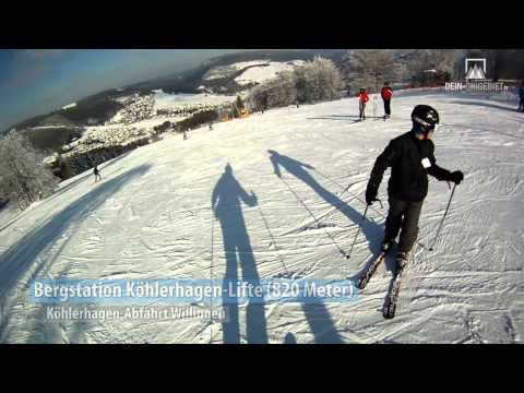 Skigebiet Willingen: Kamerafahrt Köhlerhagen-Abfahrt
