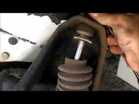 How to change front shocks on a Jeep Wrangler YJ