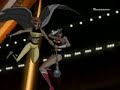 hawkgirl kicked and kneed in the belly
