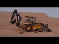 Backhoe Trench Jump With Form Board - Time Lapse