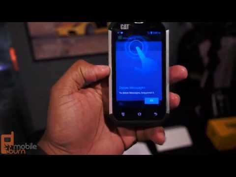 handson - CAT, as in the construction-friendly company known for making durable products, is trying its hand at a smartphone. More info at: http://www.mobileburn.com/2...